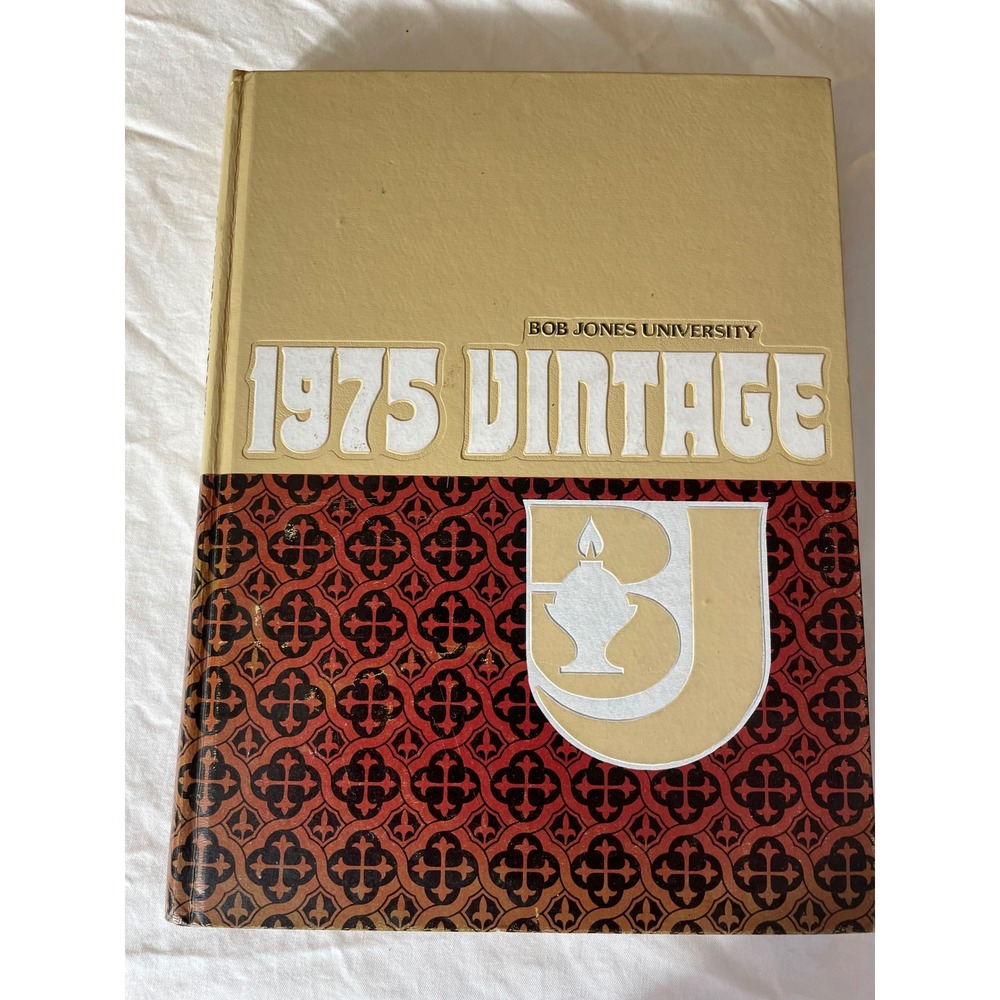 Bob Jones University 1975 Vintage Yearbook Hardcover Tan Red Retro Classic